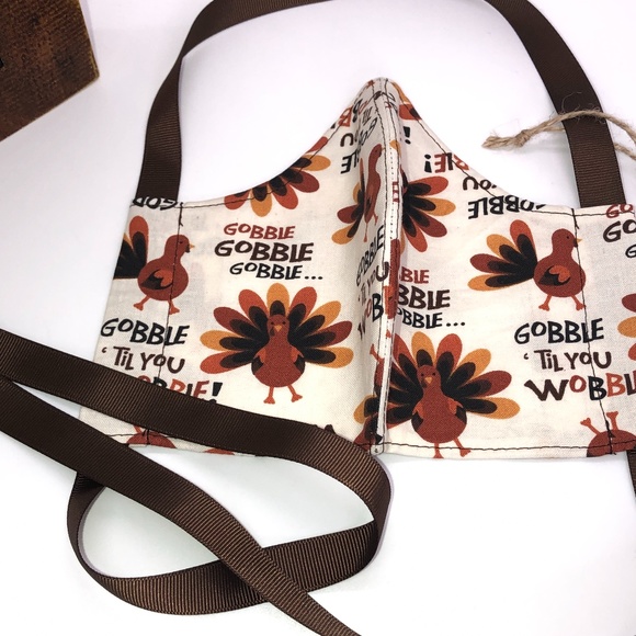 GOBBLE TIL YOU WOBBLE FACE MASK~NEW! - Picture 8 of 15